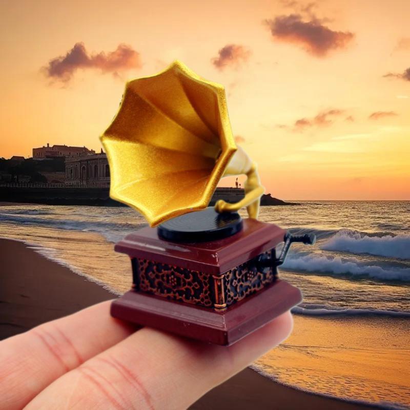 Kids Toys Doll - Dollhouse Vintage Phonograph Miniatures Model Living