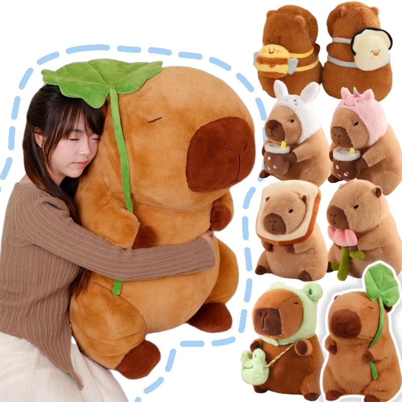 Lotus leaf Capybara Plush Toy  - đánh giá và giá Unicorn Stuffed Toy