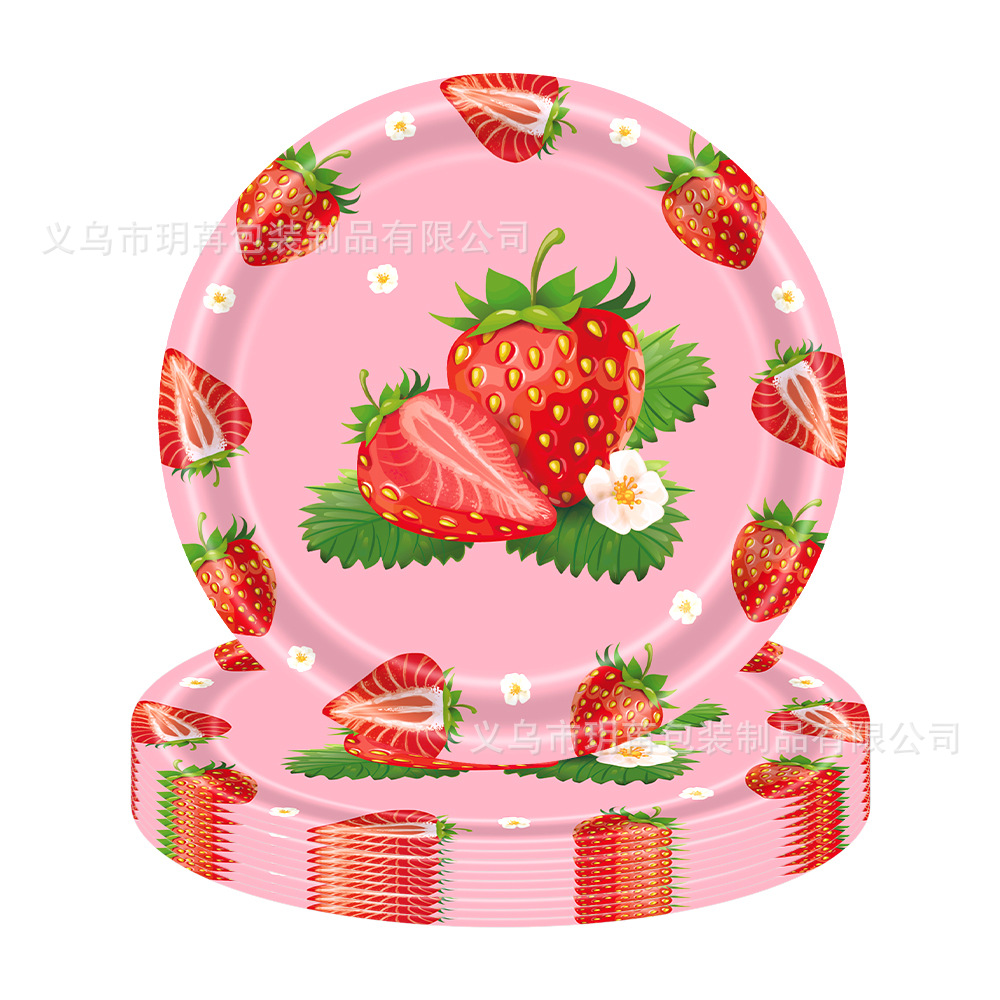 Strawberry Fruit Theme Birthda - đánh giá và giá Banner Kids Toys