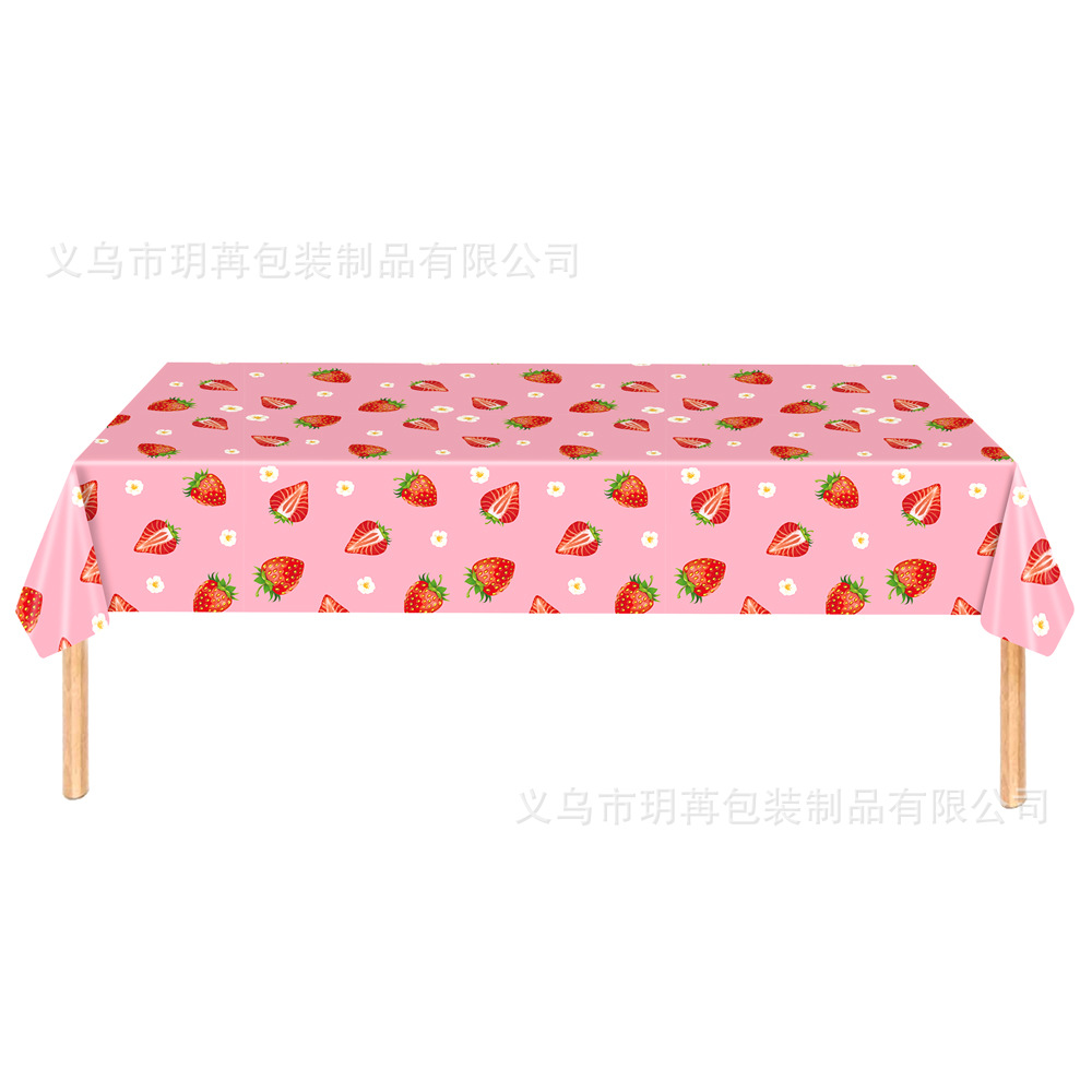 Strawberry Fruit Theme Birthda - đánh giá và giá Banner Kids Toys