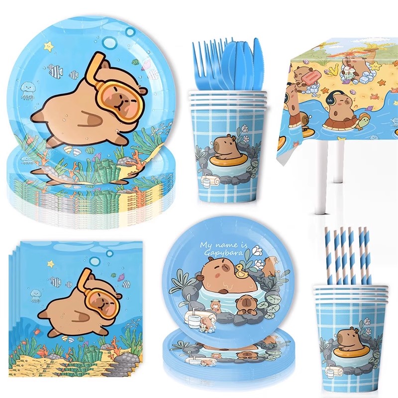 Cartoon Capybara Party Supplie - đánh giá và giá Banner Kids Toys