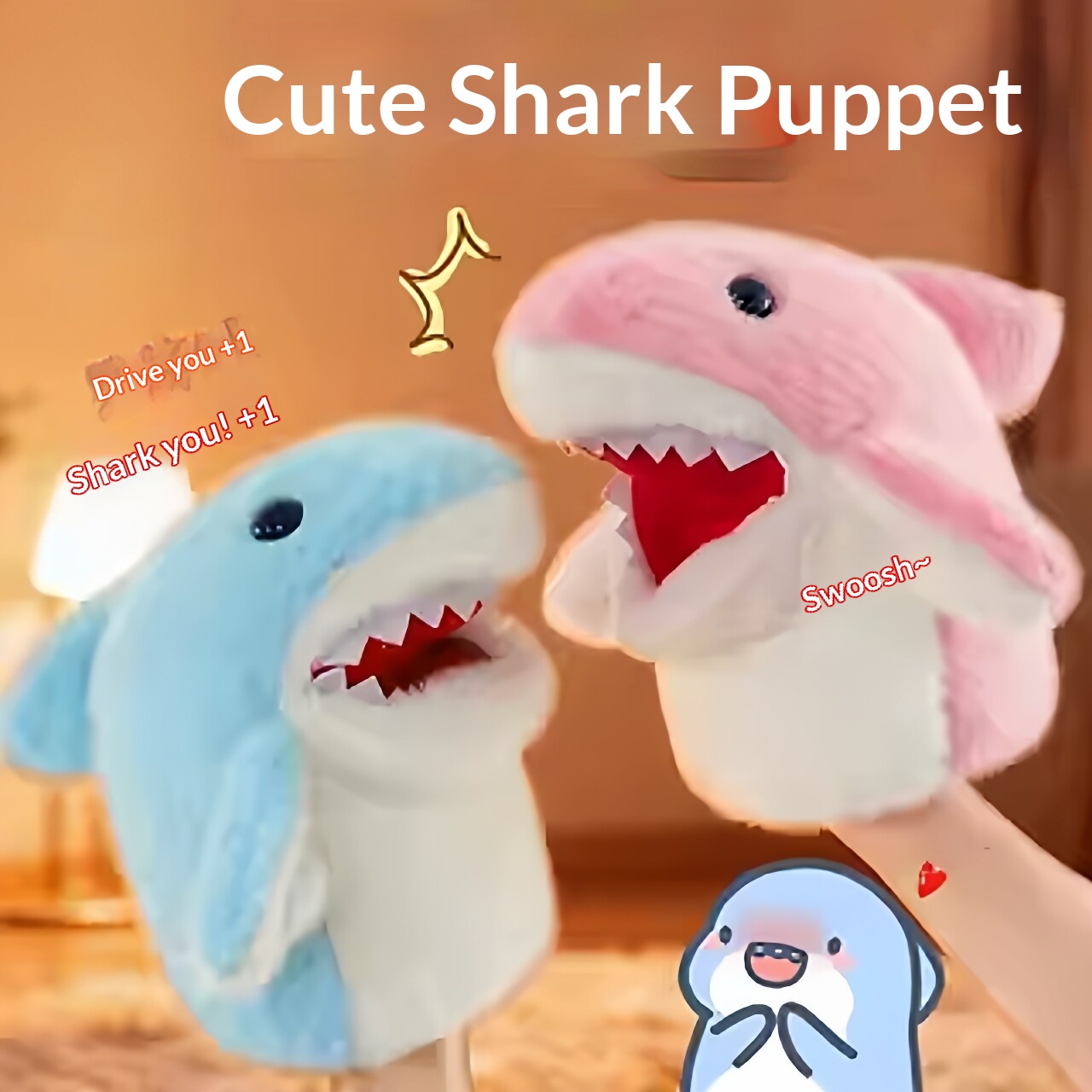 Shark Hand Puppet Plush Shark  - đánh giá và giá Kids Toys Doll