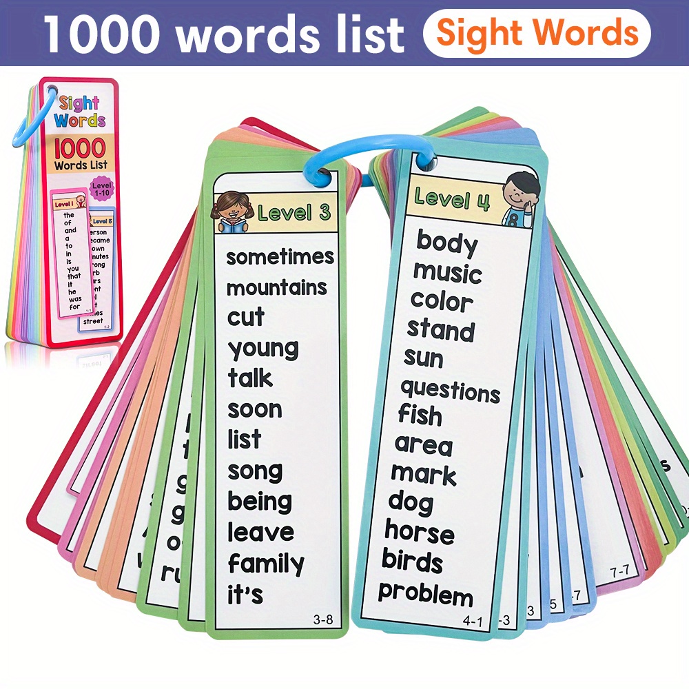 1000 Sight Words Flash Cards f - đánh giá và giá Educational Flash Card