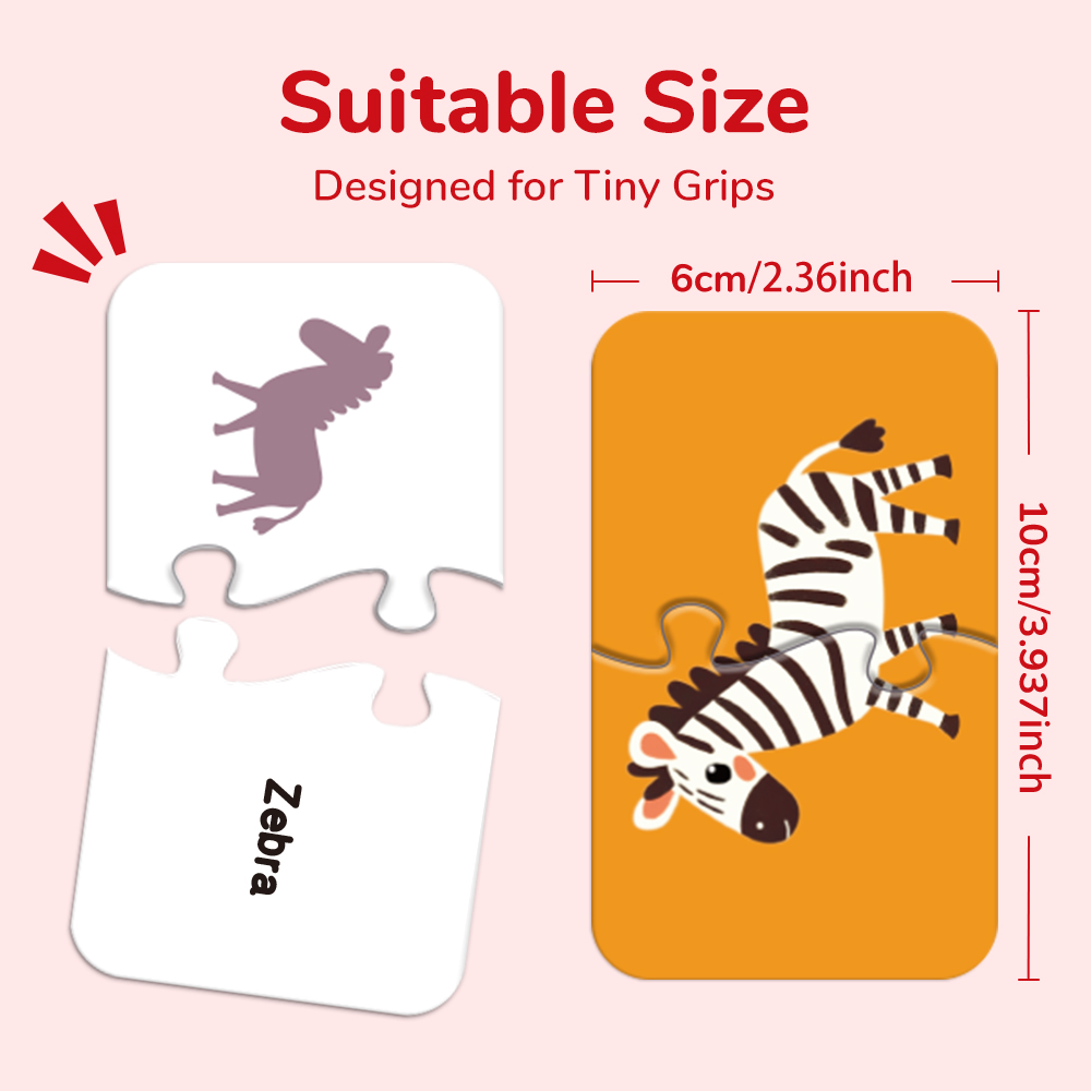 Animal-themed matching puzzle  - đánh giá và giá Educational Flash Card