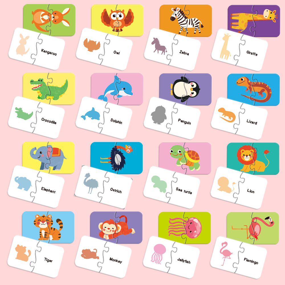 Animal-themed matching puzzle  - đánh giá và giá Educational Flash Card